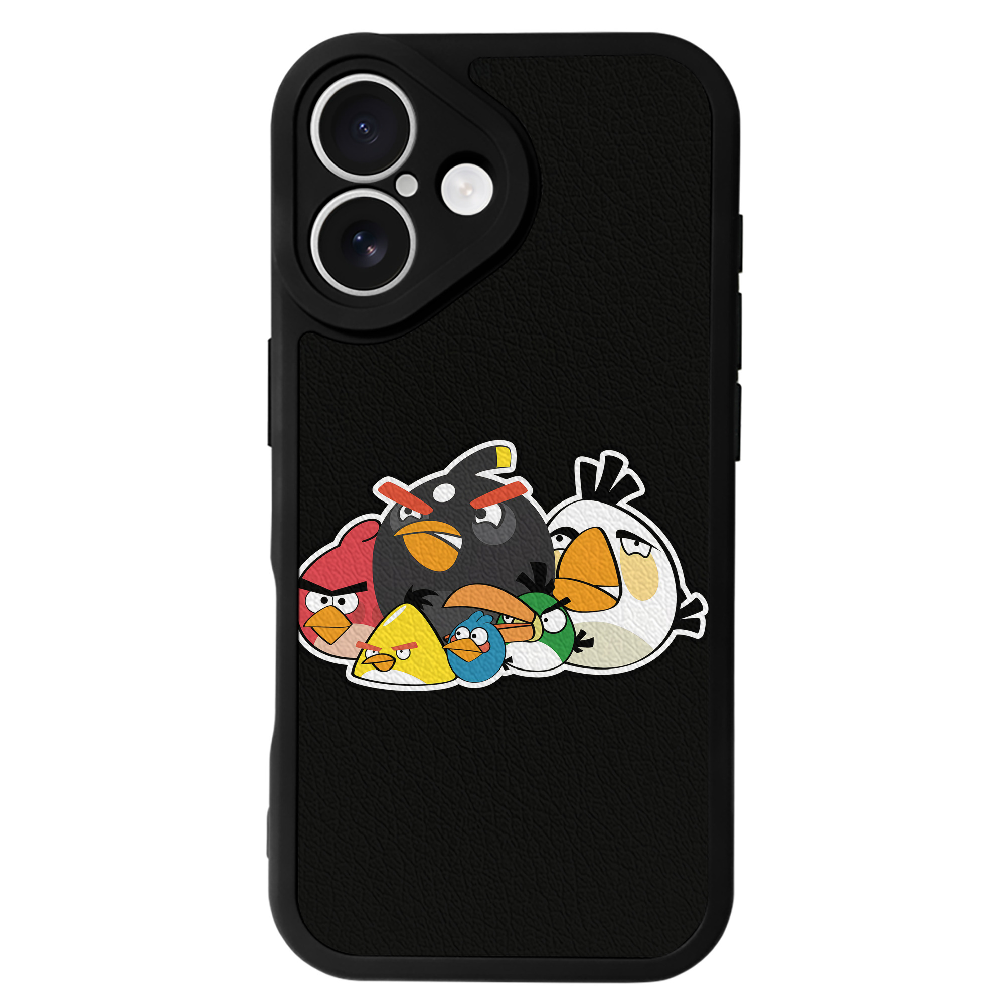 （画像用） Angry Birds アングリーバード 【iPhone 16シリーズ対応】シリコンスマホケース（レザー調） 材質：シリコン